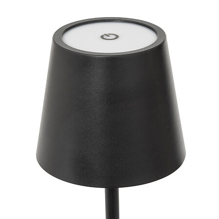 Lampka nocna LED Cody Atmosphera czarna nowoczesna dotykowa do ogrodu tarasu IP44 USB