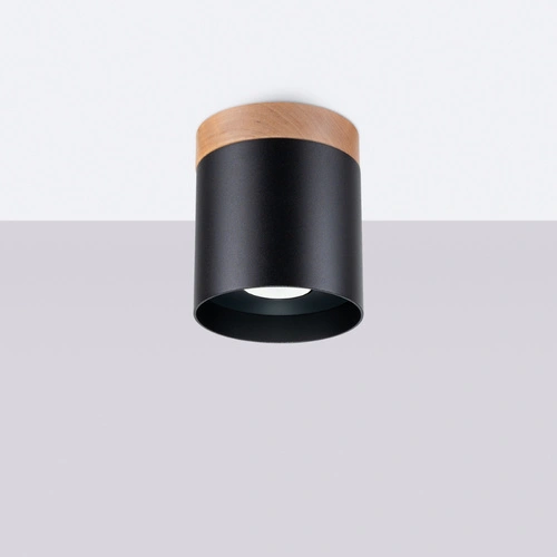 Plafon sufitowy RIF czarny nowoczesny LED do salonu i sypialni SOLLUX LIGHTING