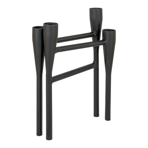 Świecznik metalowy czarny na 2 świece House Nordic do salonu i jadalni