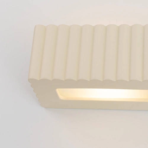 Kinkiet ścienny RIGATA beżowy nowoczesny ceramiczny do salonu