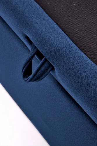 Łóżko tapicerowane Renji 160x200 granatowe z pojemnikiem do sypialni nowoczesne