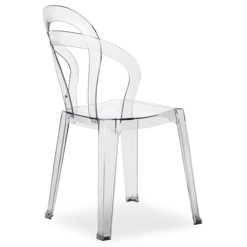 Krzesło do jadalni i ogrodu transparentne Titi SCAB Design sztaplowane nowoczesne polikarbon