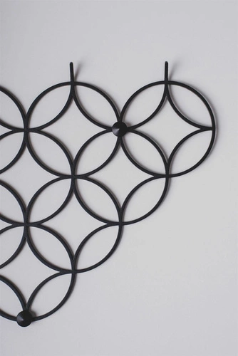 Wieszak ścienny do przedpokoju Holo S czarny metalowy nowoczesny POLYHEDRA