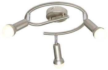 Lampa sufitowa Arc spirala 3x40W E14  satyna nikiel