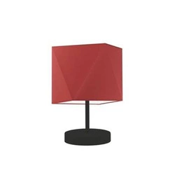 Lampka nocna do sypialni PASADENA nowoczesna czerwona z abażurem LYSNE 30 cm