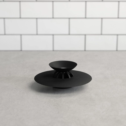 Korek do zlewu silikonowy Umbra Flex czarny uniwersalny do łazienki i kuchni 10 cm