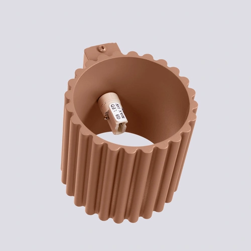 Nowoczesny kinkiet ścienny AURA kawowy aluminiowy do salonu i sypialni 12 cm