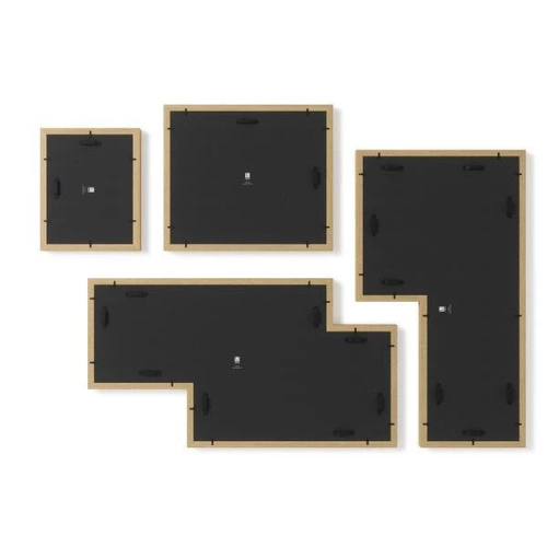 Zestaw wiszących drewnianych ramek na zdjęcia Mingle Umbra boho 10x15 13x18 20x21 na ścianę