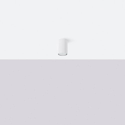 Plafon sufitowy KARBON 10 biały nowoczesny aluminiowy do salonu i sypialni SOLLUX