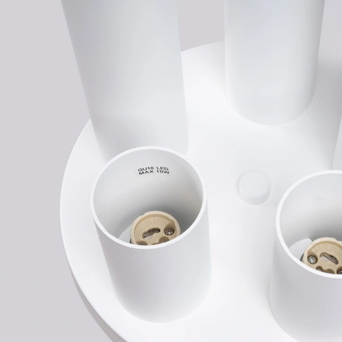 Plafon sufitowy nowoczesny biały LAGOS 5P SOLLUX do salonu, sypialni i przedpokoju