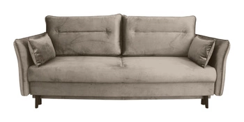 Sofa rozkładana Verin skandynawska beżowa z pojemnikiem do salonu funkcja spania