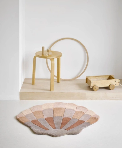 Dywan do pokoju dziecka Decor Kids muszelka nowoczesny wełniany miękki 80x90 Carpets&More