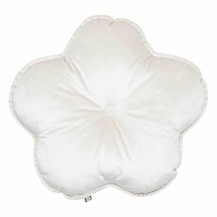 Poduszka dekoracyjna Flower Velvet biała