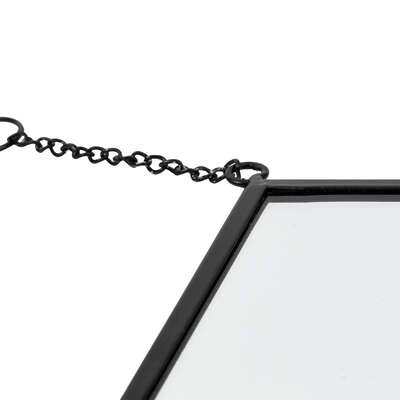 Zestaw 3 luster Drop owalnych w czarnej ramie loftowych na ścianę do przedpokoju