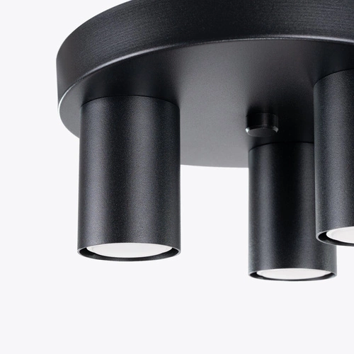 Plafon sufitowy nowoczesny LAGOS 3P czarny do salonu i sypialni SOLLUX LIGHTING