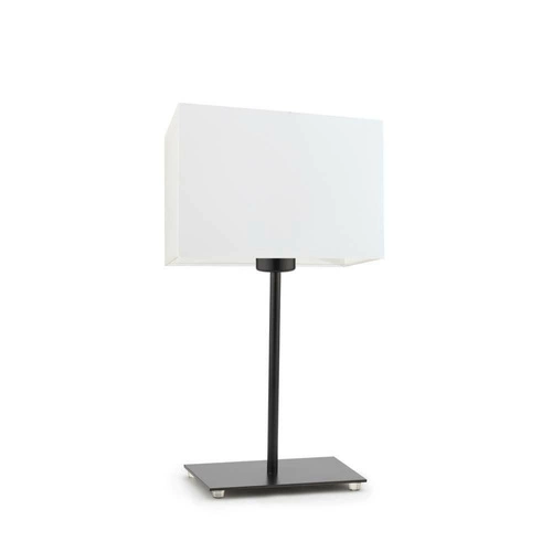 Lampka AMALFI abażur biały stelaż czarny