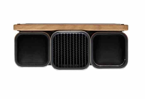 Zestaw kuchenny z deską Joseph Joseph srebrny/czarny