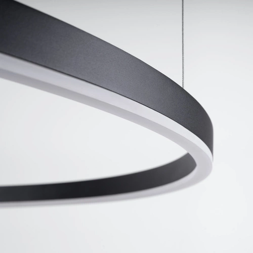 Żyrandol ODA 80 nowoczesny czarny LED z regulacją do salonu i jadalni 80 cm