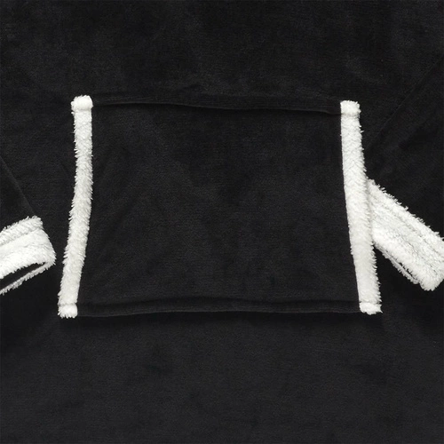 Bluza ocieplana z kieszenią/snuddie czarna