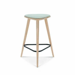 Hoker bez oparcia Finn Fameg retro tapicerowany z personalizacją do kuchni i jadalni 61 cm