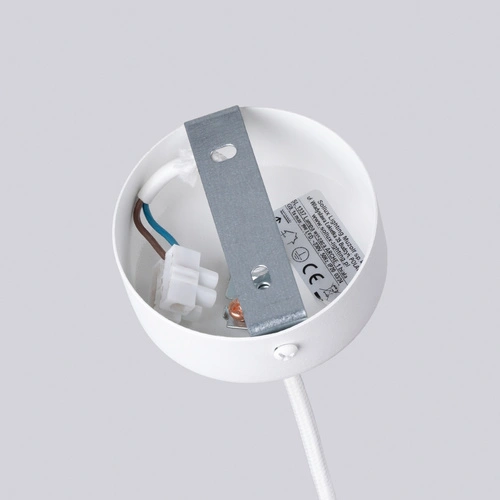 Nowoczesna lampa wisząca ARCHE 1 biała regulowana do salonu i kuchni nad stół