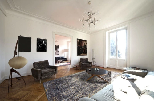 Dywan do salonu Broadway Glitter 200x280 bawełniany loftowy szary prostokątny Louis de Poortere
