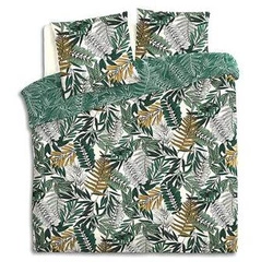 Komplet pościeli bawełnianej Tropik Atmosphera 240x220 zielony boho z poszewkami do sypialni Oeko-Tex