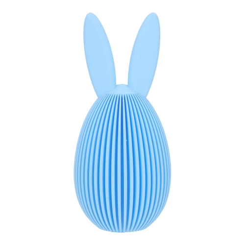 Intesi figurka wielkanocna Jajko z uszami duże niebieskie nowoczesna dekoracja na stół lub komodę