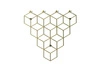 Stiga nowoczesny wieszak ścienny do przedpokoju złoty metalowy POLYHEDRA 37 cm