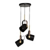 Lampa wisząca Bil 3 żarówki czarna