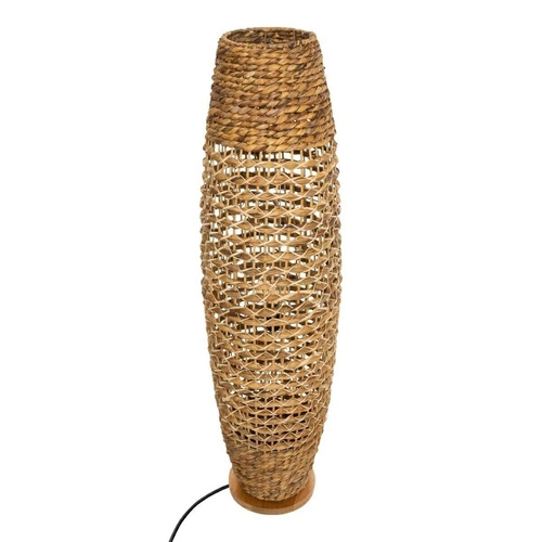 Lampa stojąca do salonu Sand boho drewniana podłogowa z papierowym abażurem Atmosphera