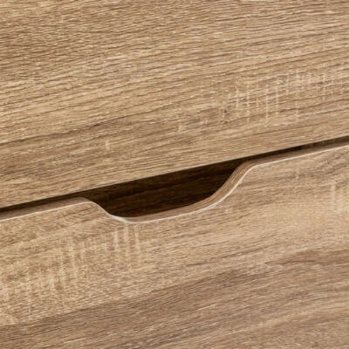 Wysoka szafka na buty z lustrem 5five simply smart naturalna, nowoczesna do przedpokoju