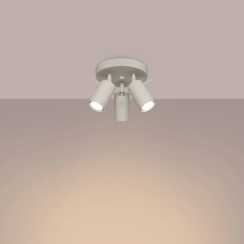 Plafon sufitowy RING 3P beżowy nowoczesny metalowy do salonu i sypialni regulowany