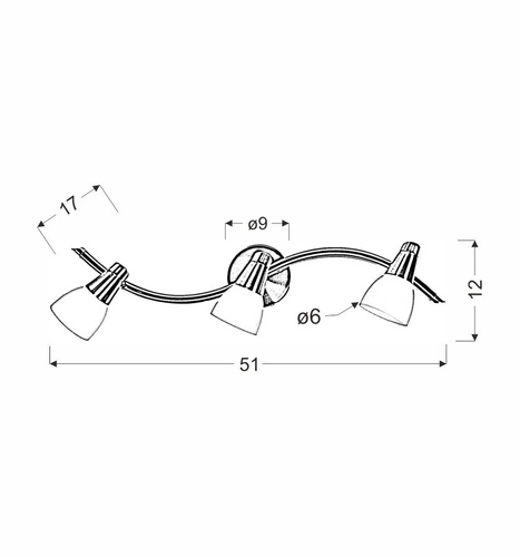 Lampa sufitowa Selia 3-punktowa szklana nowoczesna do salonu i sypialni CANDELLUX