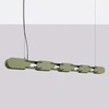 Lampa wisząca LED CHAIN 158 zielona oliwka nad wyspę nowoczesna