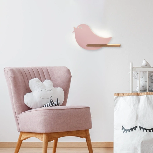 Kinkiet Bird lampa 5W LED 4000K iq kids różowy