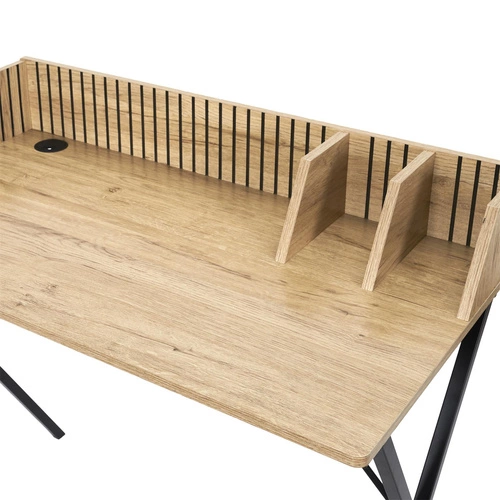 Biurko loftowe Klaus naturalne 90 cm nowoczesne do pracy i nauki Intesi