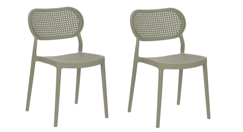 Zestaw 2 krzeseł Bilto zielone