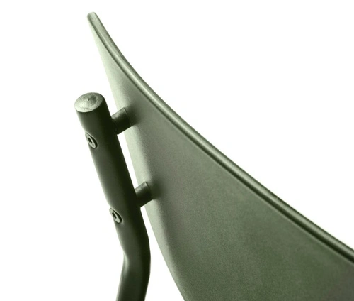 Krzesło do jadalni Kirkland oliwkowe nowoczesne z tworzywa