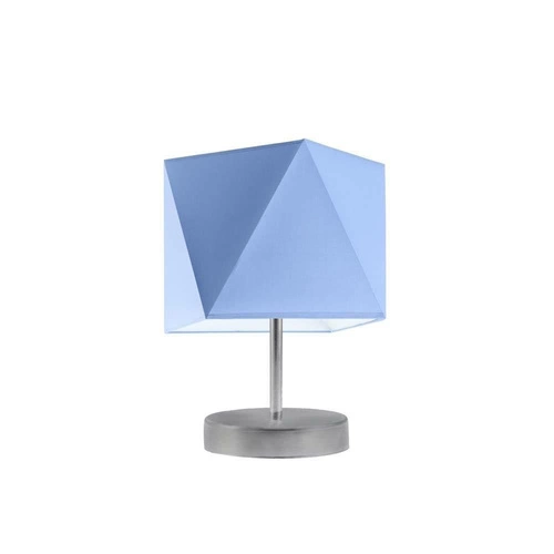 Lampka PASADENA abażur niebieski stelaż srebrny