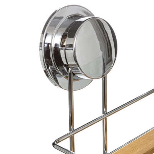 Półka łazienkowa wisząca bez wiercenia Succion 2-poziomowa bambusowa 5five simply smart