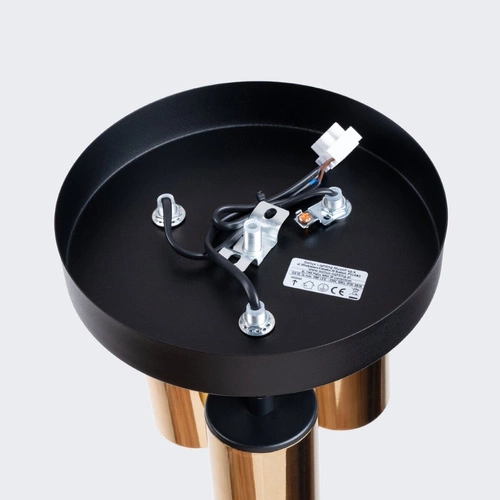 Plafon sufitowy WINX 3P czarny złoty nowoczesny do salonu i sypialni Sollux Lighting