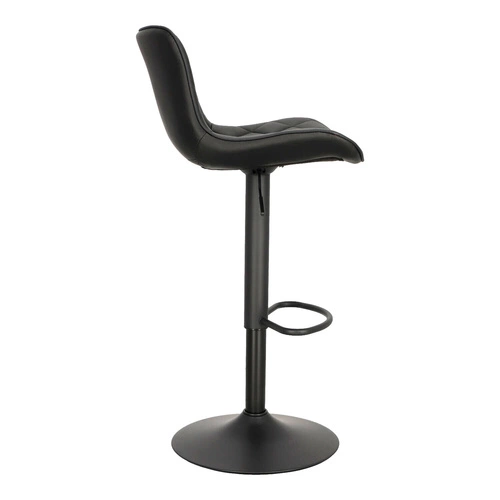 Hoker Aland czarny nowoczesny z oparciem obrotowy regulowany do kuchni i wyspy Intesi