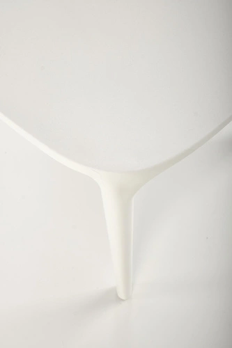 Krzesło Maud białe Intesi nowoczesne z tworzywa sztucznego do jadalni i ogrodu, łatwe sztaplowanie