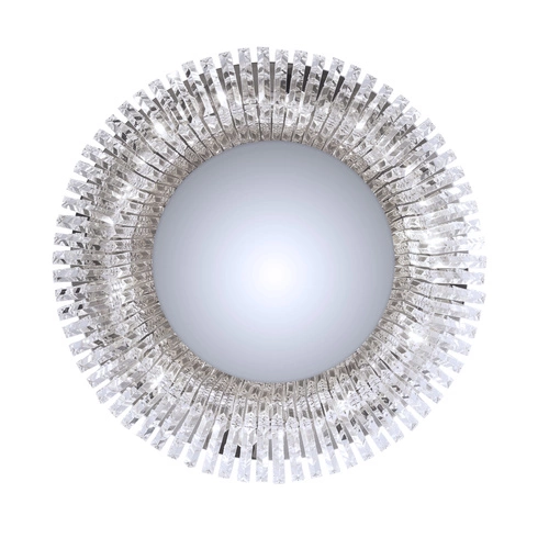 Plafon sufitowy MARANGA chromowy z kryształami glamour do salonu, sypialni i jadalni 85 cm