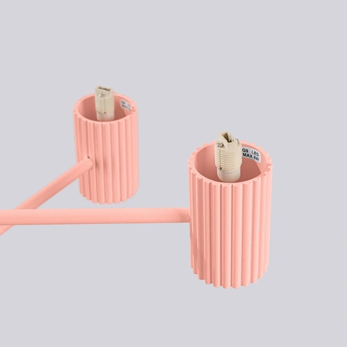 Nowoczesny żyrandol HALO 6 brzoskwiniowy lampa sufitowa do salonu i jadalni