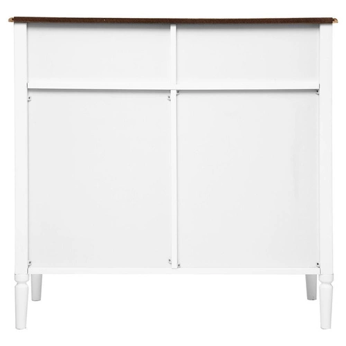 Komoda biała z szufladami Solen 88 cm skandynawska na nóżkach do sypialni Atmosphera