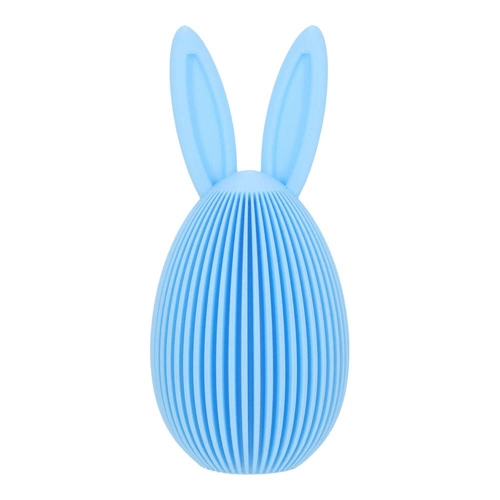 Intesi figurka wielkanocna Jajko z uszami niebieska nowoczesna dekoracja na stół 13,5 cm