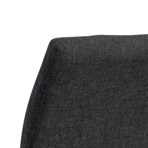 Hoker tapicerowany Demina Actona szary z oparciem nowoczesny do kuchni i wyspy 67 cm