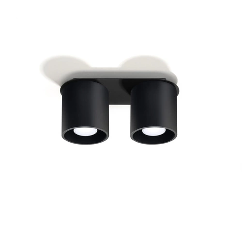 Plafon sufitowy Orbis 2 czarny nowoczesny metalowy do salonu kuchni sypialni Sollux